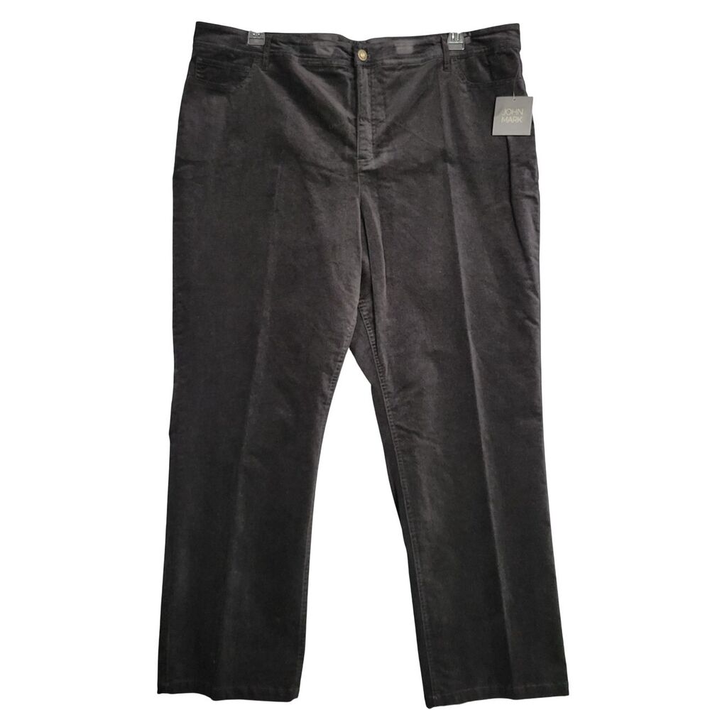 John Mark Pants Women's Size 20W Black Velvet Enchanted Evening Straight Leg